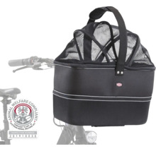 Panier de vélo pour animaux de compagnie avec filet de protection et poignée de transport