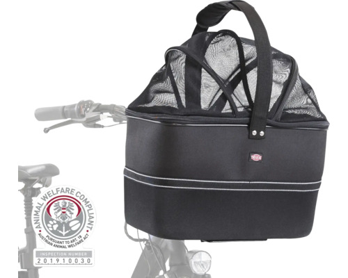 Fahrradkorb für Haustiere mit Netzabdeckung und Tragegriff