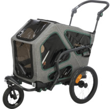 Remorque pour chien TRIXIE 41,5 x 78 cm gris vert