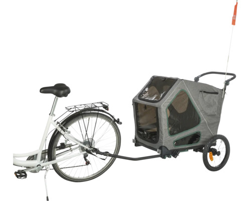 Fahrrad mit Hundeanhänger