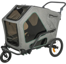 Remorque pour chien TRIXIE 55,5 x 105 cm gris vert