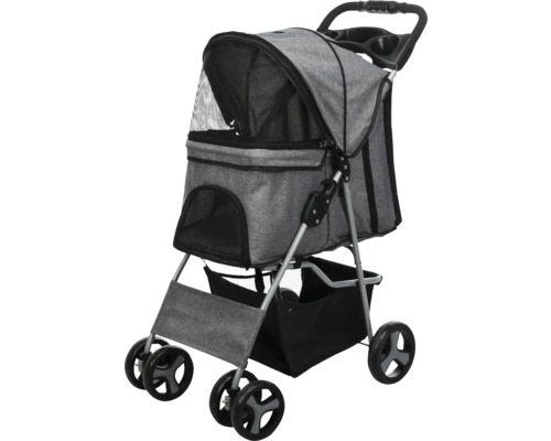 Tierkinderwagen mit Verdeck und Aufbewahrungskorb