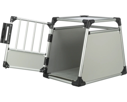 Cage de transport ouverte pour chiens en aluminium