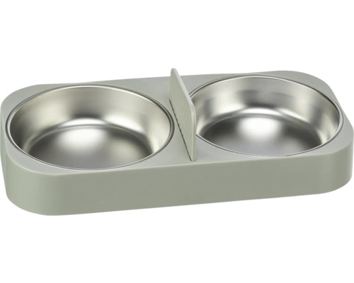 Doppelter Hundenapf aus Edelstahl