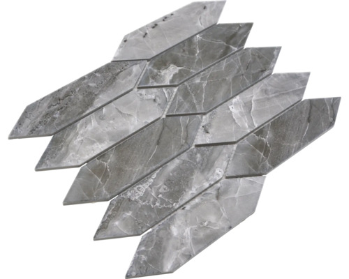 Mosaïque en forme de flèche aspect marbre