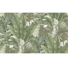 Papier peint avec motif de feuilles tropicales