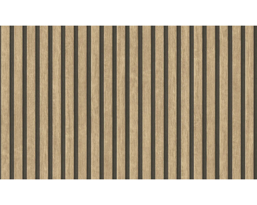 Panneau mural avec des lamelles en bois