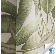 Rouleau de papier peint avec motif de feuilles et symbole de la technologie Aqua Grip
