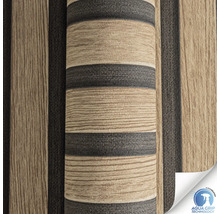 Rouleau de papier peint avec texture bois et symbole Aqua Grip Technology