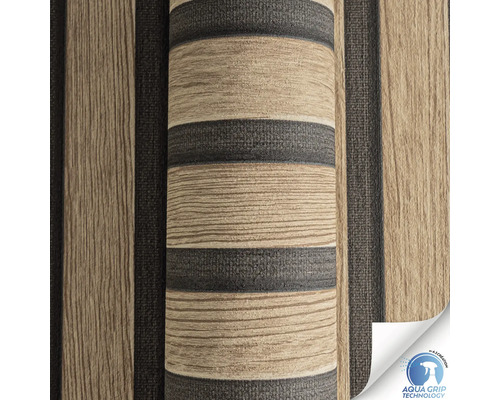 Rouleau de papier peint avec texture bois et symbole Aqua Grip Technology