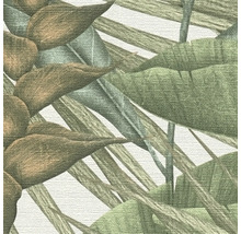 Gros plan d''un motif avec des feuilles tropicales