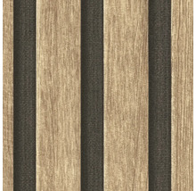 Papier peint à rayures imitation bois