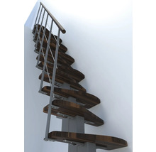 Raumspartreppe aus Holz und Metall für den Innenbereich