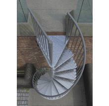 Metallwendeltreppe von oben