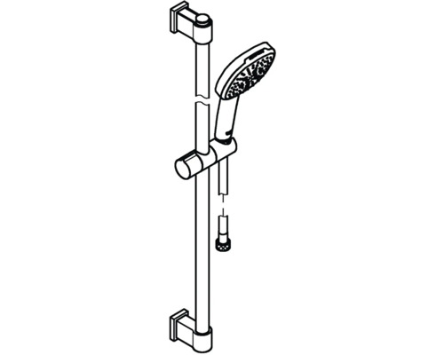 Ensemble de barre de douche avec douchette à main