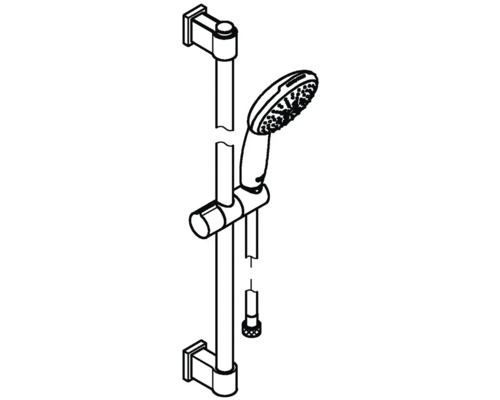Brausestangenset mit Handbrause für die Dusche