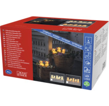 Verpackung einer LED-Dekorationsbeleuchtung mit Tiermotiven für den Aussenbereich von Konstsmide mit 40 Leuchten, 5 Meter Zuleitung und 10,5 Zentimeter Lampenabstand