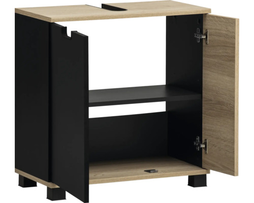 Meuble sous-lavabo avec deux portes et étagère