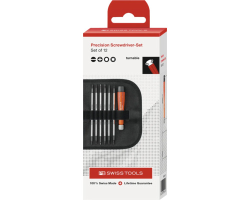 Jeu de tournevis de précision comprenant douze pièces