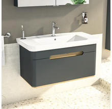 Meuble-lavabo avec lavabo, robinet et accessoires de salle de bain
