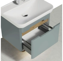 Meuble-lavabo avec meuble bas et tiroir ouvert