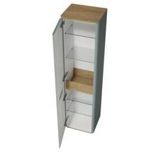 Badezimmerschrank mit Tür, Glasablagen und Schublade