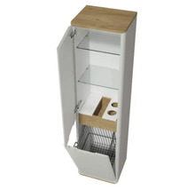Badezimmerschrank mit Regalböden, Schublade und Wäschekorb