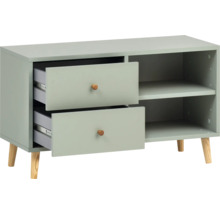 Commode avec deux tiroirs et deux étagères