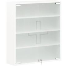 Armoire à pharmacie avec portes en verre et étagères