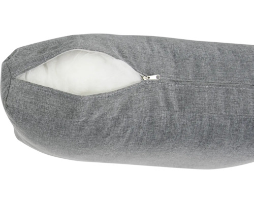 Graues Hundekissen mit Reissverschluss und Füllung