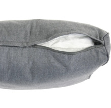 Coussin pour chien gris avec fermeture éclair
