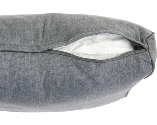 Coussin pour chien gris avec fermeture éclair