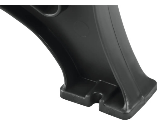 Vue détaillée d''un pied en plastique noir