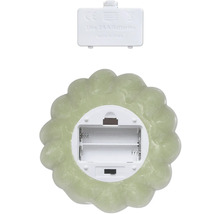 Arrière d''une lampe décorative LED avec compartiment à piles pour deux piles AA