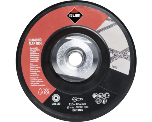 Disque à lamelles diamant Rubi pour porcelaine, carrelage, granit et marbre