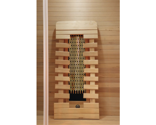 Infrarotstrahler mit Holzverkleidung für eine Sauna