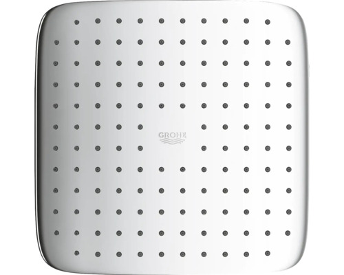 Pomme de douche carrée avec jets d''eau et logo Grohe