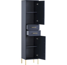 Armoire haute avec deux tiroirs et plusieurs compartiments