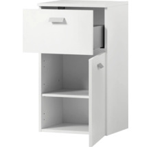 Weißer Badezimmerschrank mit Schublade und Tür
