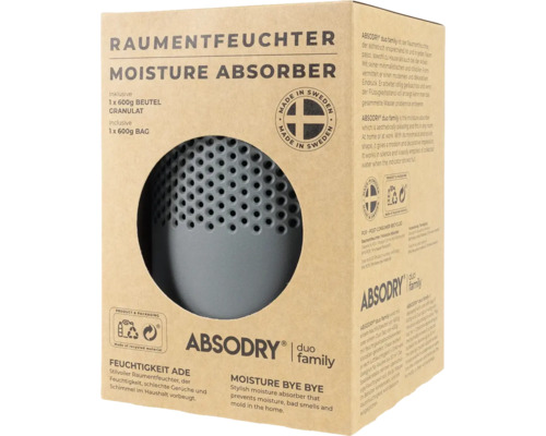 AbsoDry Déshumidificateur d''air Duo Family avec deux sacs de granulés inclus