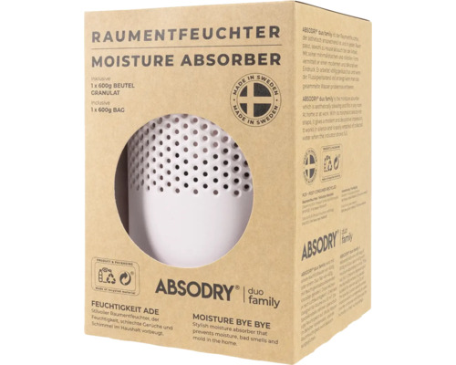 Absodry Raumentfeuchter Duo Family mit 600 Gramm Granulat