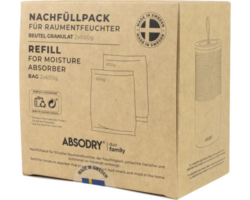 Absodry Raumentfeuchter Nachfüllpack mit Granulatbeuteln