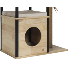 Arbre à chat avec surfaces de couchage, poteau à griffer et niche pour chat