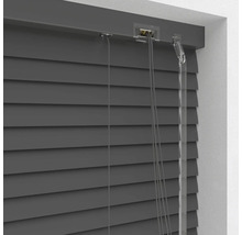 Store vénitien en alu SOLUNA DIM-OUT ardoise 40x130 cm, avec 20% de lamelles supplémentaires pour un meilleur obscurcissement