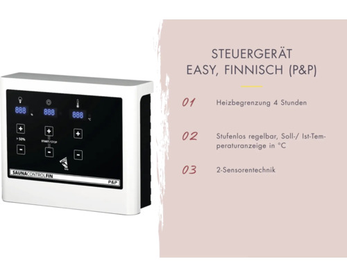 Saunasteuergerät zur Steuerung der Saunaanlage