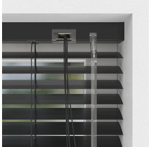 Store vénitien en alu SOLUNA DIM-OUT noir 40x130 cm, avec 20% de lamelles supplémentaires pour un meilleur obscurcissement
