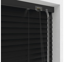 Store vénitien en alu SOLUNA DIM-OUT noir 40x130 cm, avec 20% de lamelles supplémentaires pour un meilleur obscurcissement