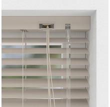 Store vénitien en alu SOLUNA DIM-OUT taupe 40x130 cm, avec 20% de lamelles supplémentaires pour un meilleur obscurcissement