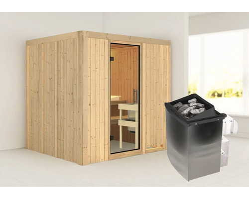 Holzsauna mit Saunaofen