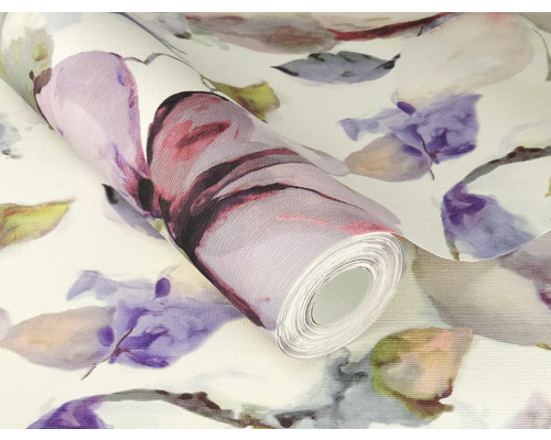 Rouleau de papier peint à motif floral
